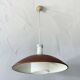 Rusty orange vintage metal pendant with opaline.
