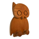 Vintage wooden owl coat rack