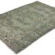 Vintage Turkish Rug Sage Green with Medallion 287 x 193 cm