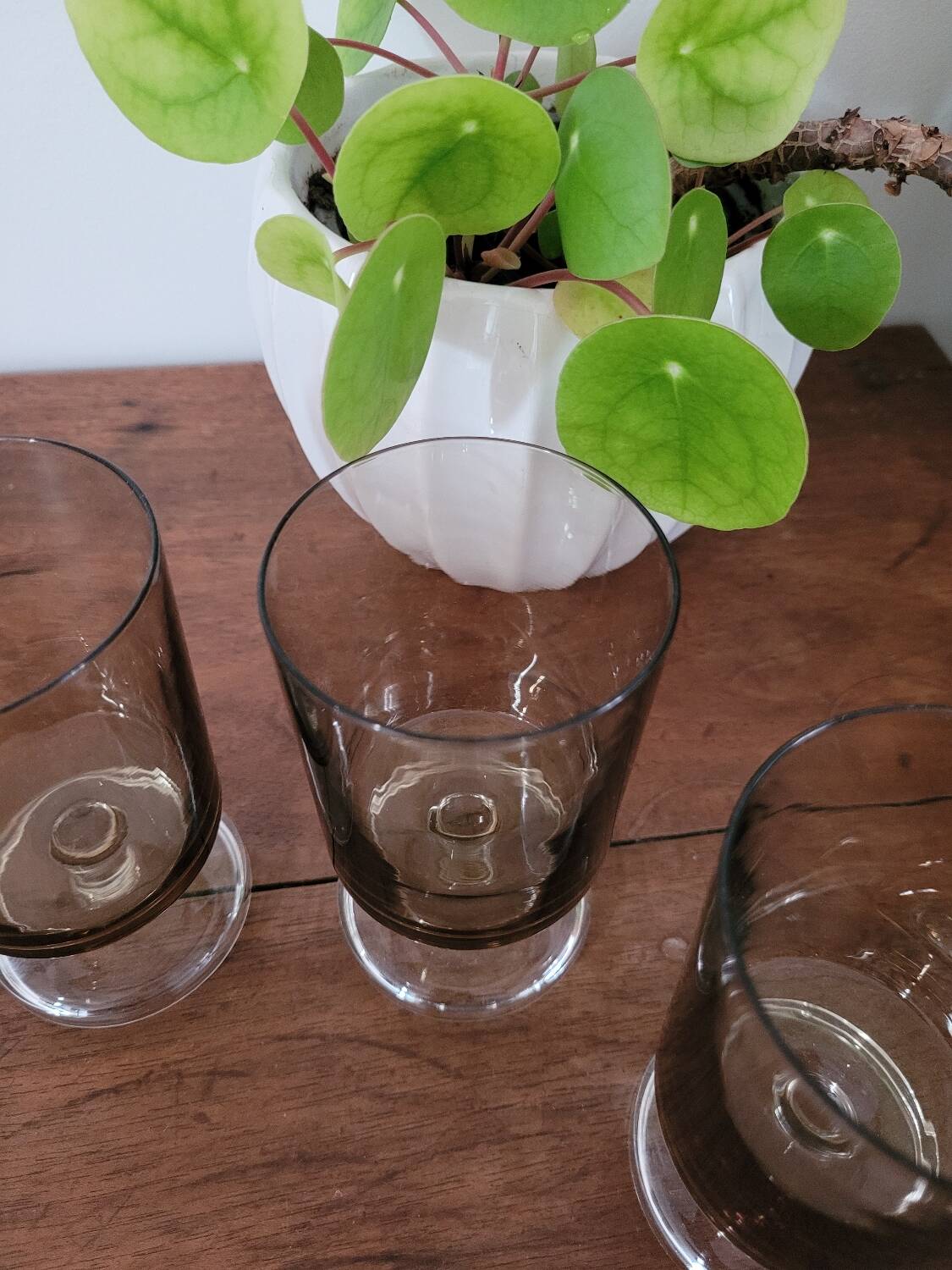 Lot de 3 verres à pied noir fumé Luminarc