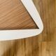 table basse tripode blanche et bois Arthur Umanoff