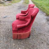 Paire de Fauteuils Crapaud Napolèon III