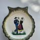 Henriot Quimper shell-shaped plate painted by vintage hand