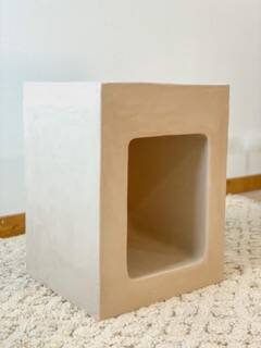Concrete bedside table - Beige - Length 42 cm - Terra n°1