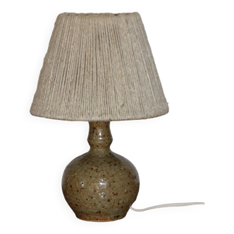 Ceramic lamp base with lampshade