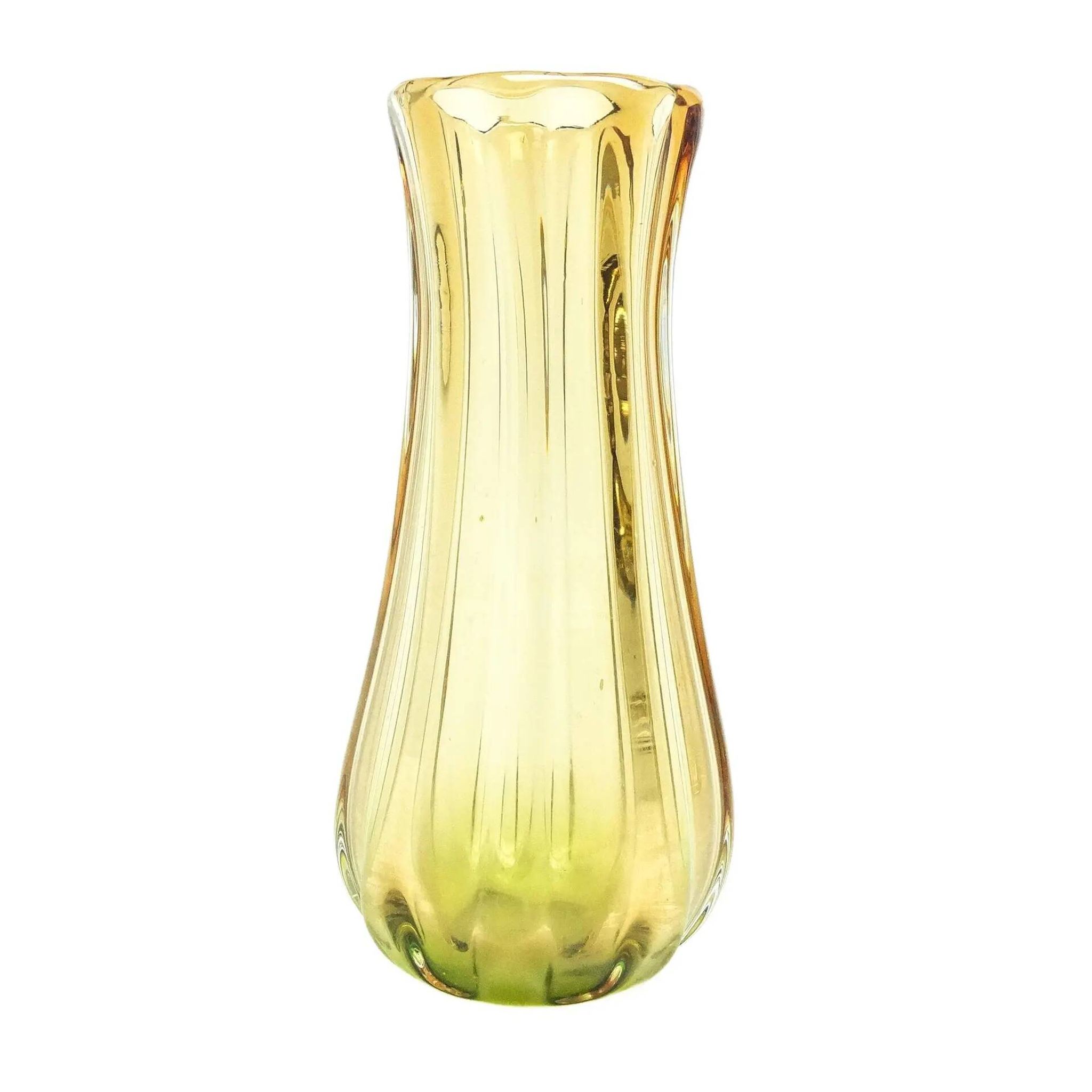 Sommerso vase, mid-century modern, glass, designed by F. Poli, Italy, 1950s