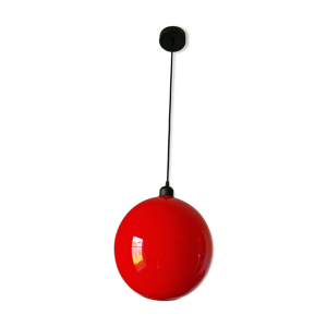 Suspension boule vintage - rouge