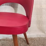 Red Bauhaus armchair by Thonet, 1950s-60s.