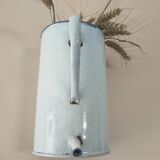 Old wall vase stamped aseptic enamelled sheet metal