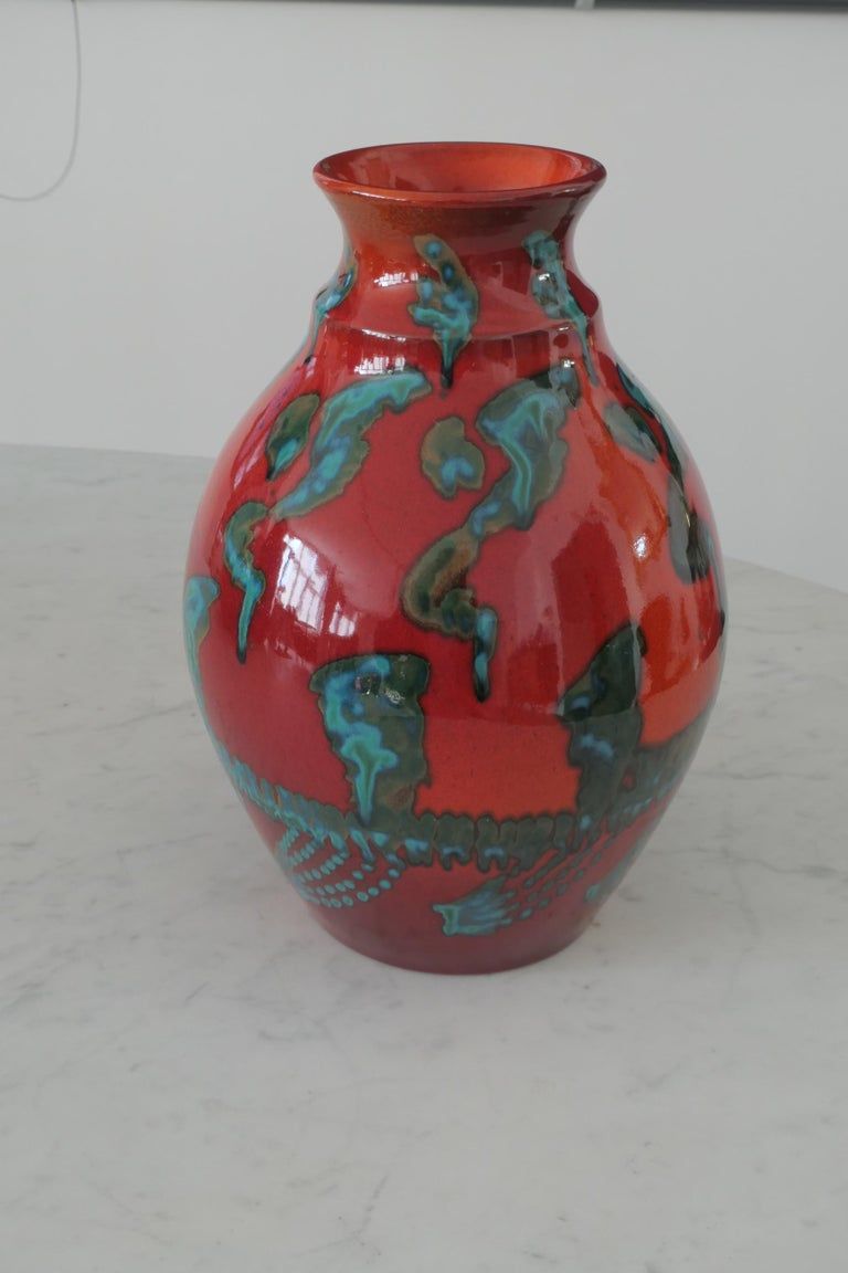 Vintage ceramic vase of the 20th century, Italy, 1980s