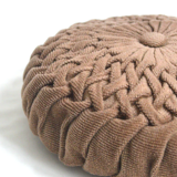 Coussin rond plissé