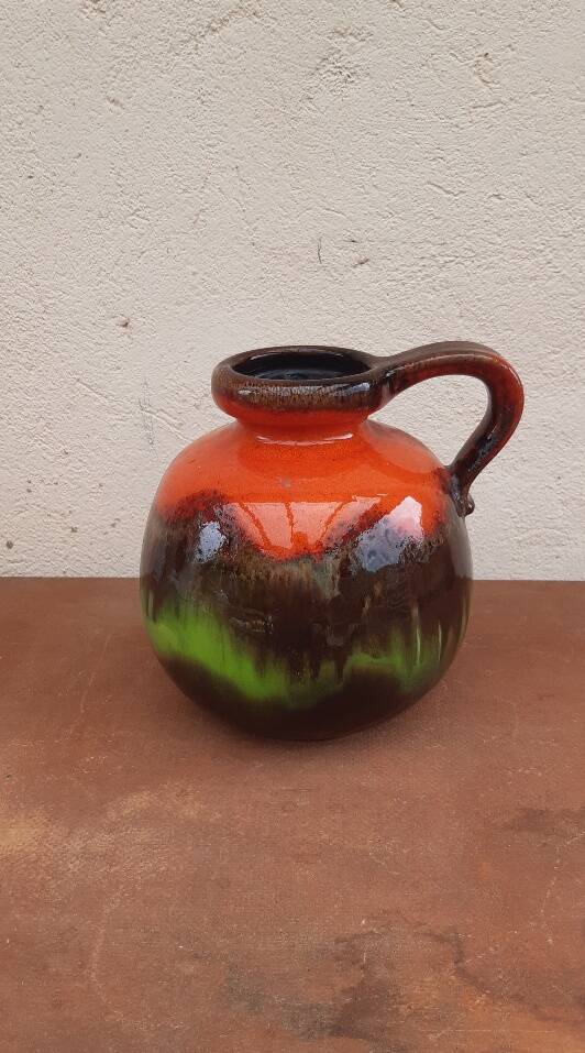 Fat lava ball vase Scheurich 484-21, vintage ceramic