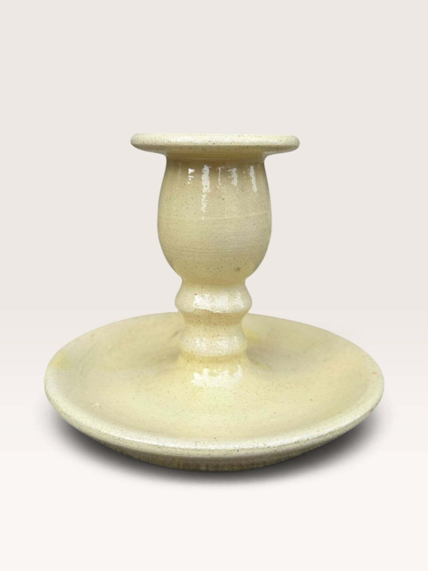 Cave rat candle holder in off-white ceramic