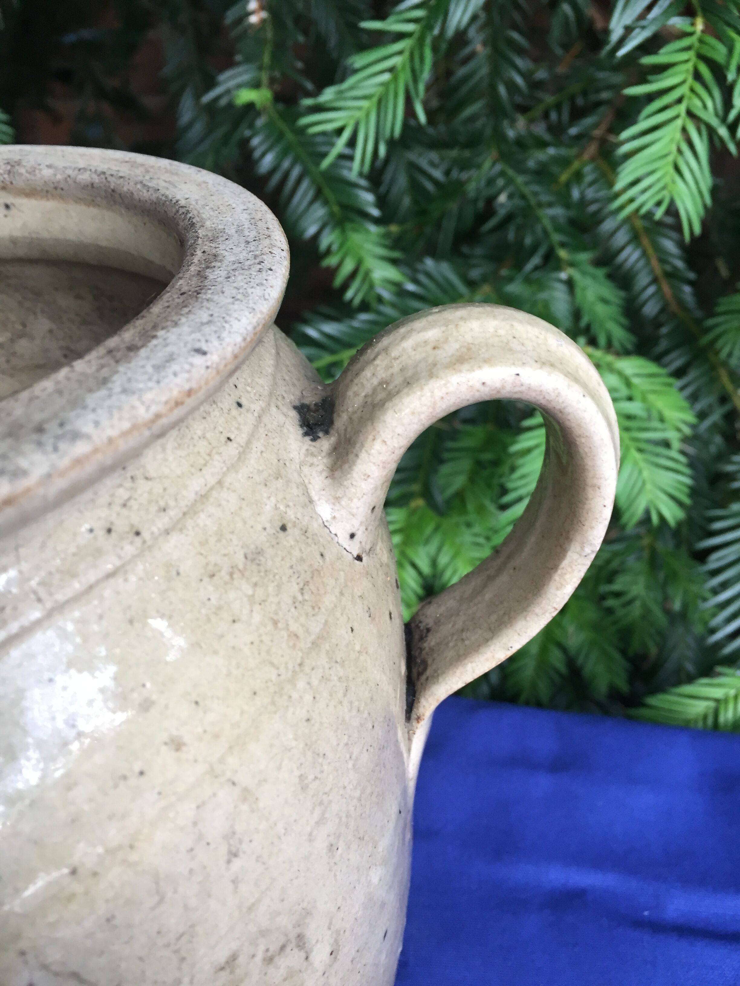 Glazed terracotta pot