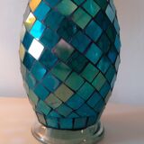 Iridescent faceted vase