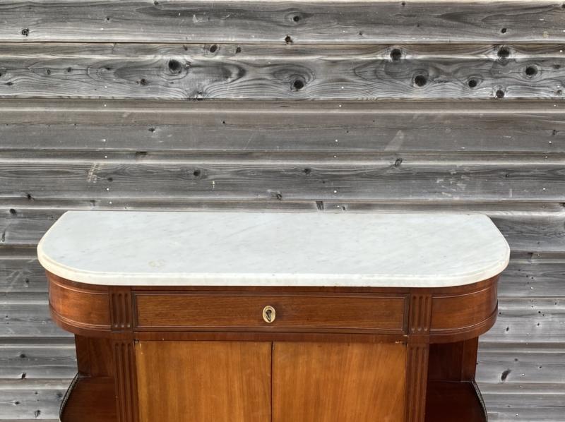 Mahogany console and mahogany veneer