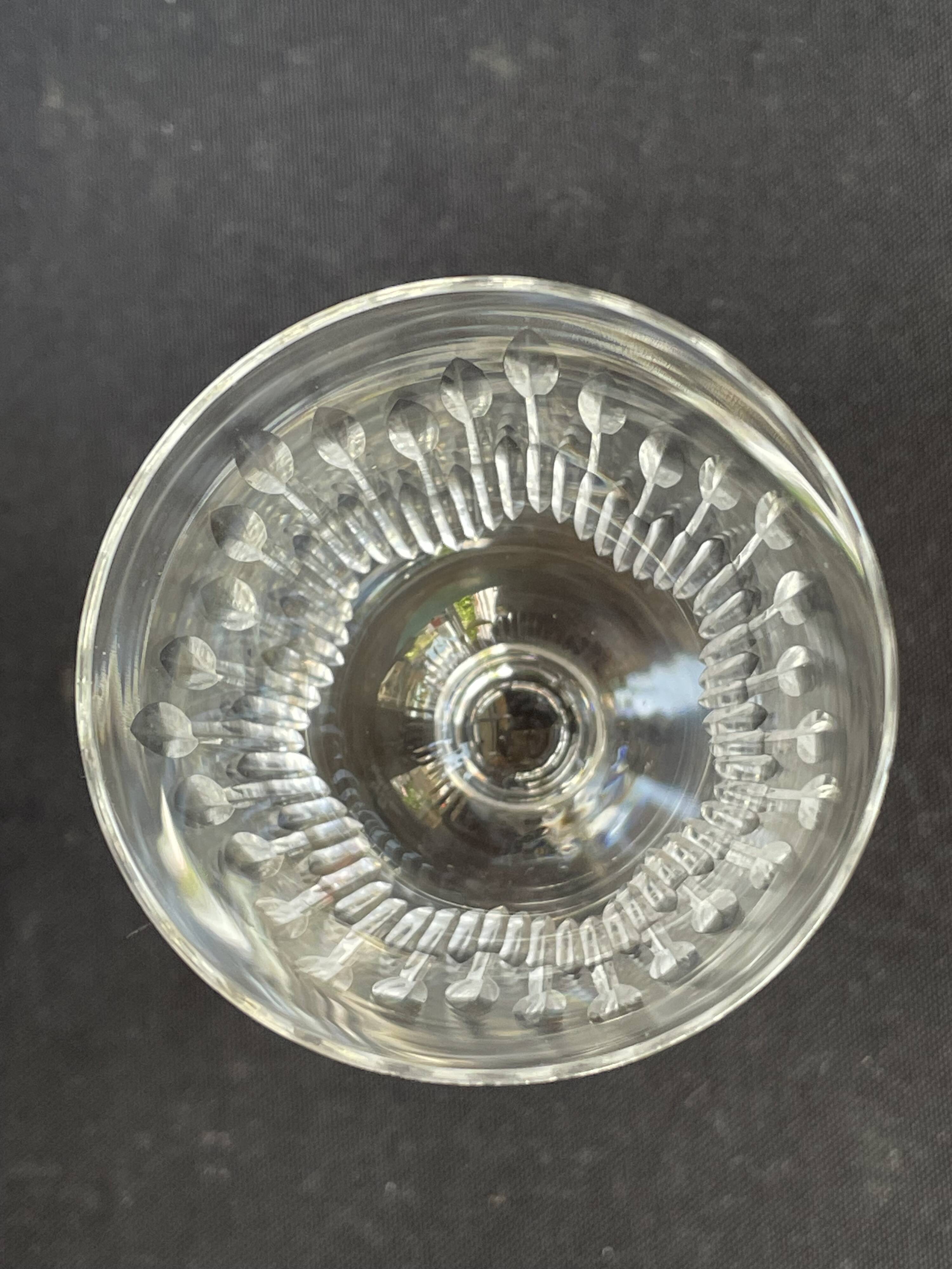 3334 - 6 Baccarat aperitif glasses, Corneille service