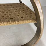 Cantilever wicker cord chair, 1930s