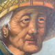 Portrait huile sur bois