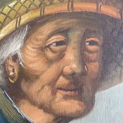 Portrait huile sur bois