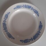 2 vintage hollow plates blue floral pattern