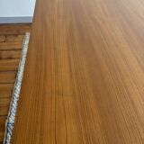 Rectangular teak Scandinavian dining table, extendable, vintage 1960s.