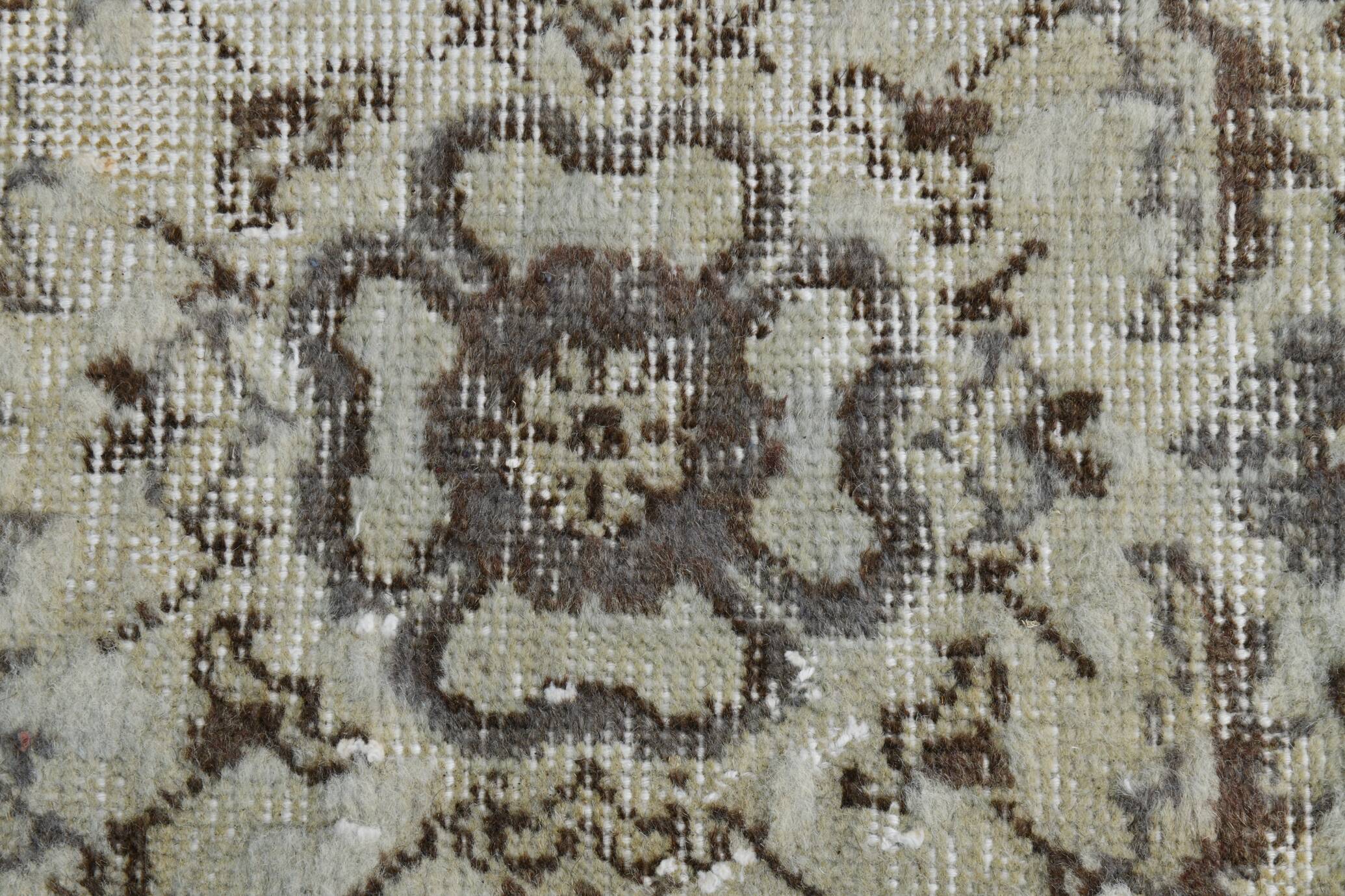 Light Green & Brown Floral Persian Rug, 181x285Cm