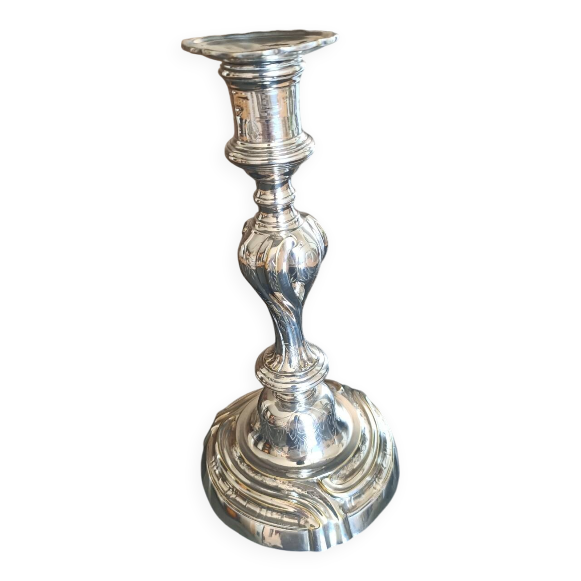 Louis XVIIIth century silver candlestick