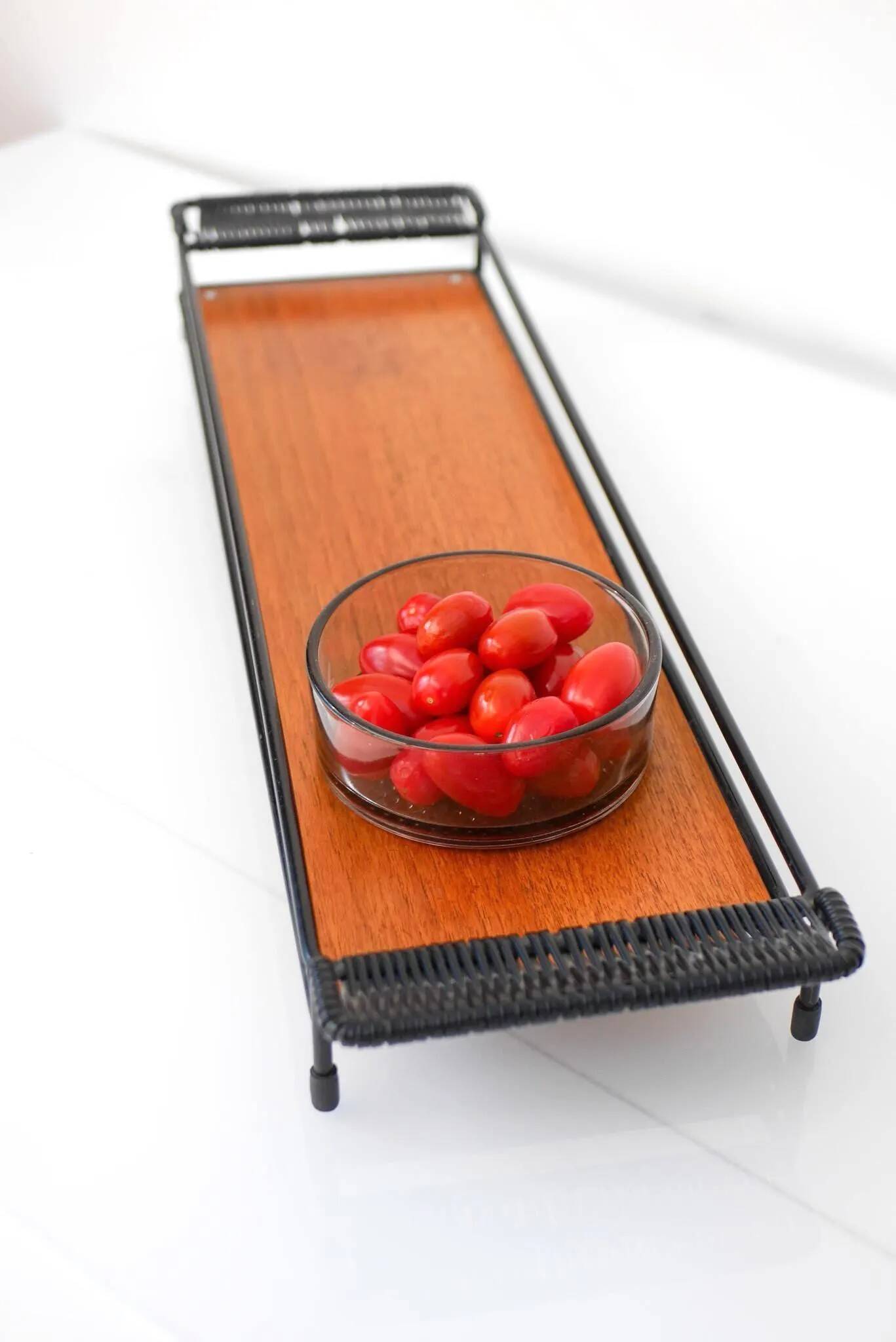 Mid-Century Modern Teak Tray: Scandinavian String Tray by NYBRO, Sweden
