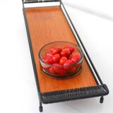 Mid-Century Modern Teak Tray: Scandinavian String Tray by NYBRO, Sweden