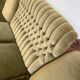 Vintage xl baroque olive green sofa
