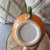 Vintage pitcher in the shape of orange mandarin clementine ceramic