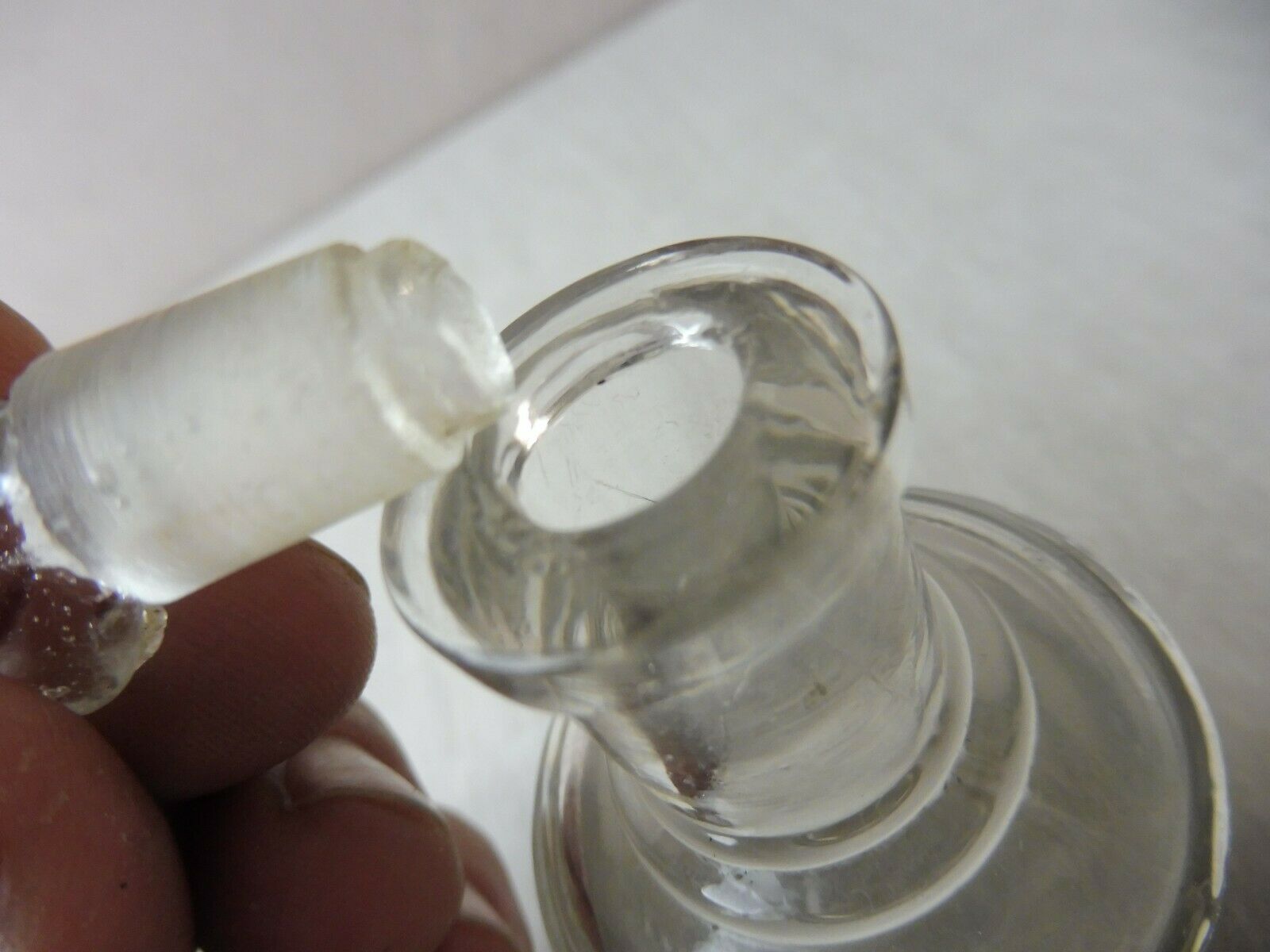 Old carafon bottle, concentrated extract / perfume, A. Bourjois, molded glass