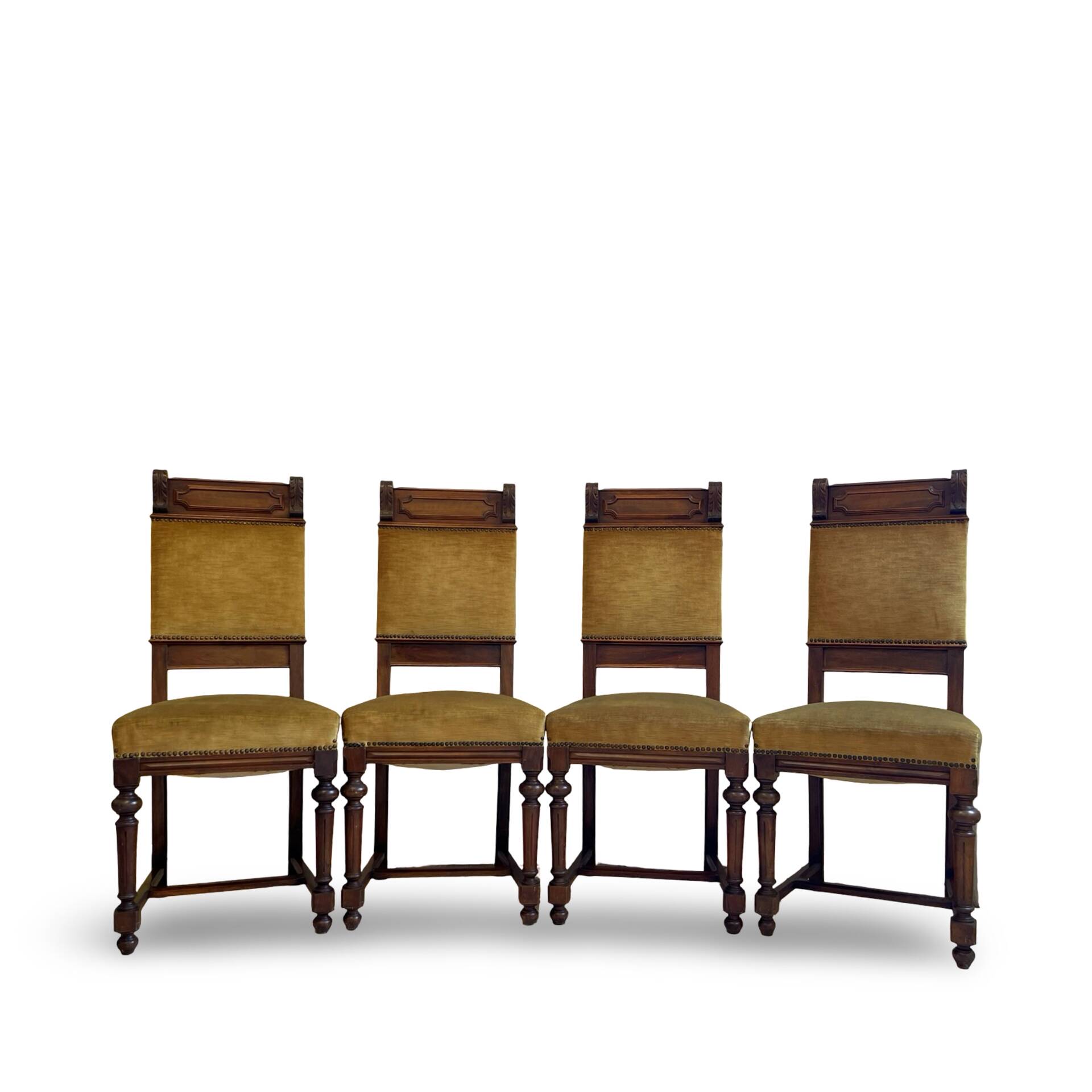 four Victorian dining chairs