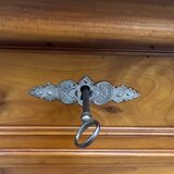 Louis-Philippe chest of drawers in cherry burl and Pyrenees marble top f