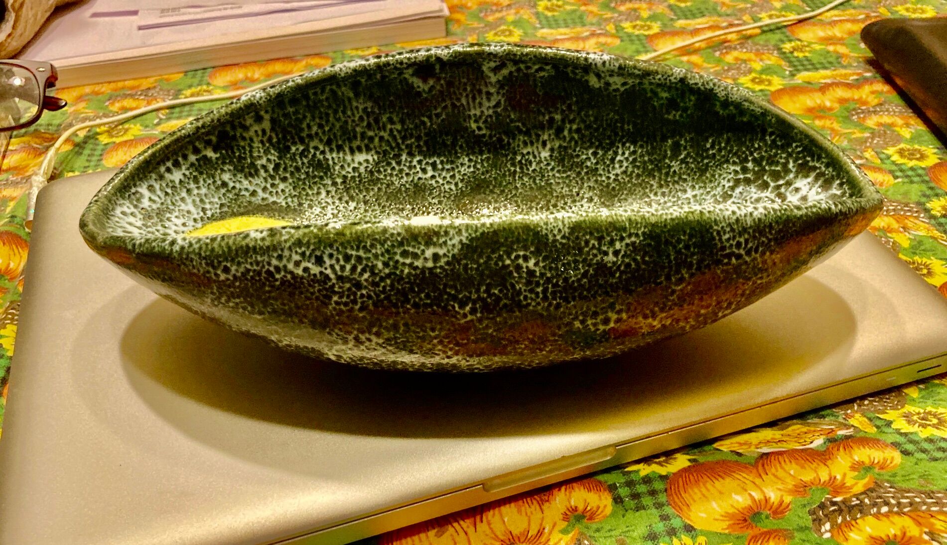 Ceramic fruit cup, signed luc Vallauris 1950 - vintage