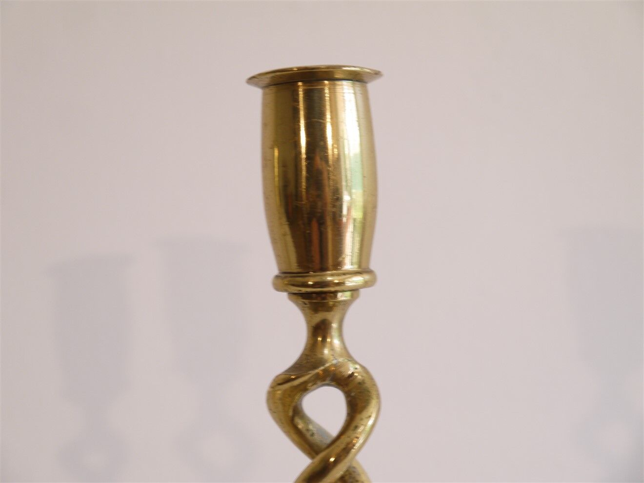 Pair of vintage 1960 brass candle holders