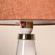Lampes de table en verre blanc et abat-jour ocre foncé de Carl Fagerlund pour Orrefors Suède