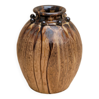 Large enamelled stoneware vase Joseph TALBOT La Borne
