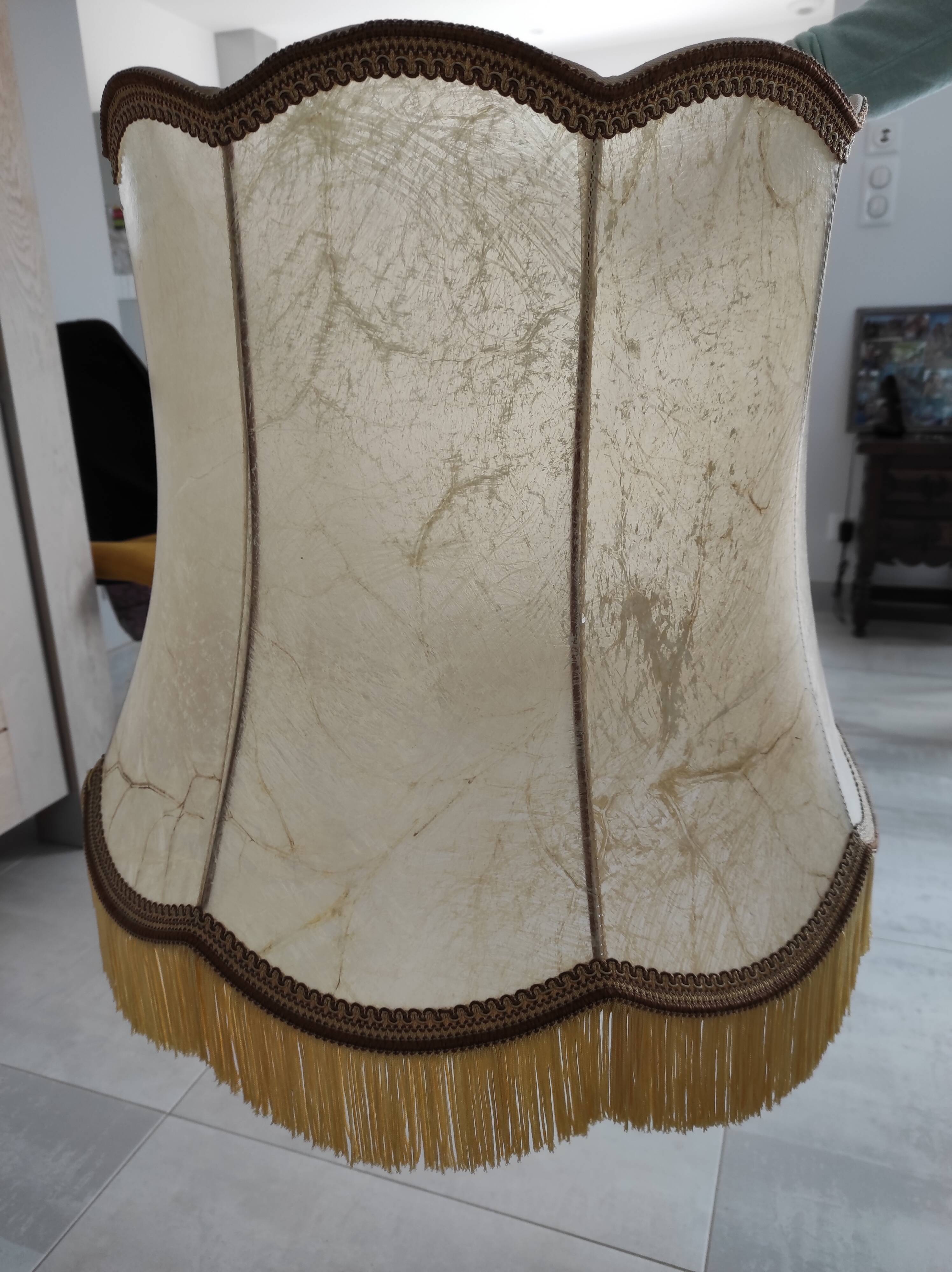 Vintage lampshade in stretched skin
