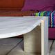 Table basse en marbre forme oeil 1970