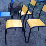 Color school type chairs