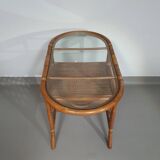 Rattan / bamboo balcony side table / chairs set 1970s