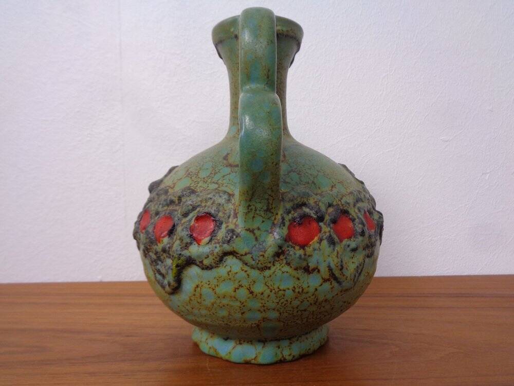 Model 1303 Lava Ceramic Double Handled Vase from Marei, 1970s