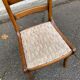 Louis Philippe solid wood and beige fabric office chair