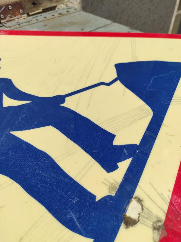 Construction sign Vintage works