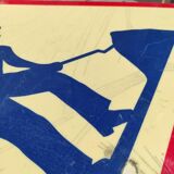 Panneau de chantier travaux vintage