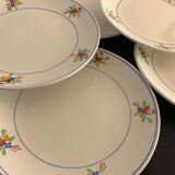 6 Gien dessert plates, Nice model, 1950