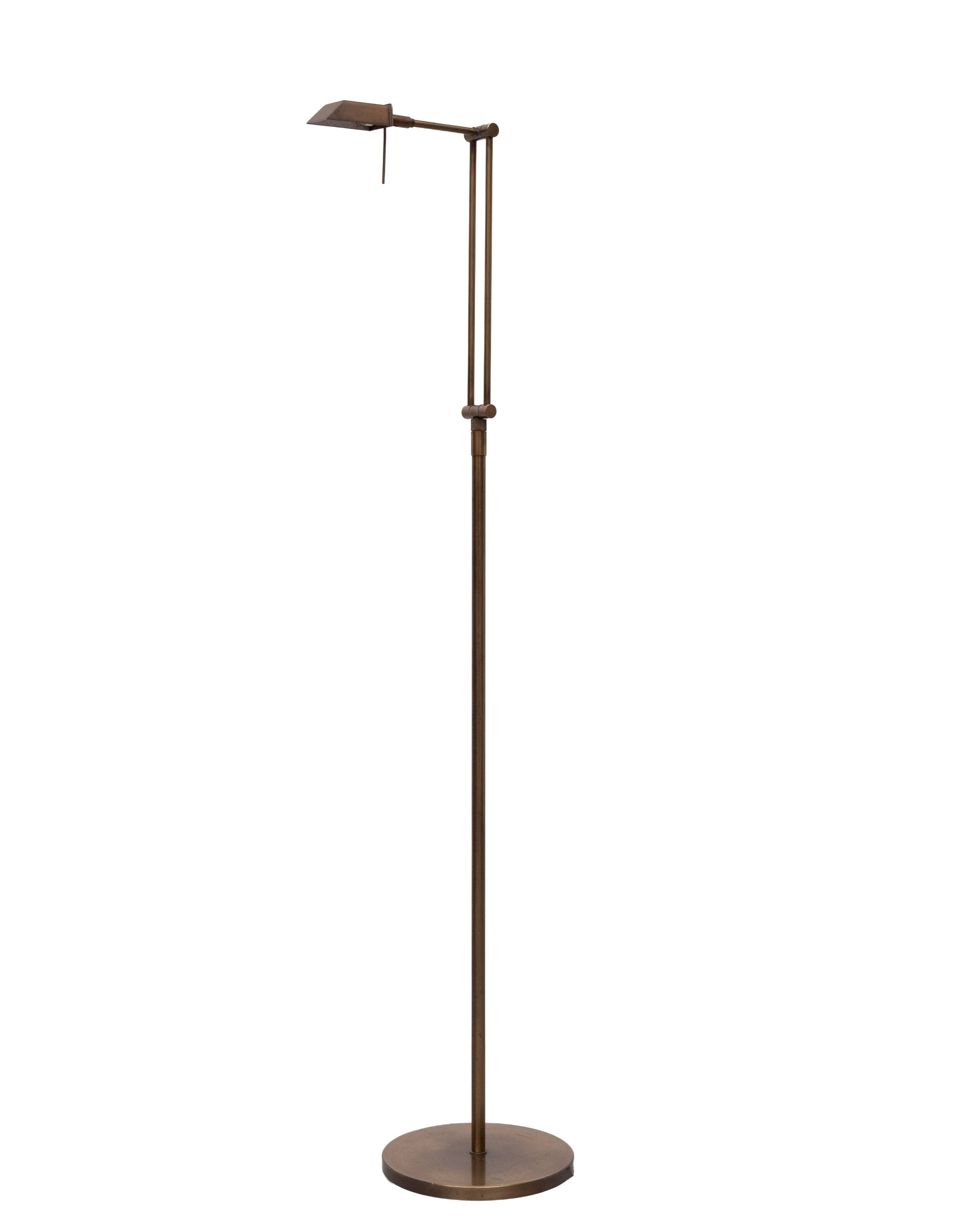 Ben Demmers adjustable Bronze Halogen Floor lamp 1980s
