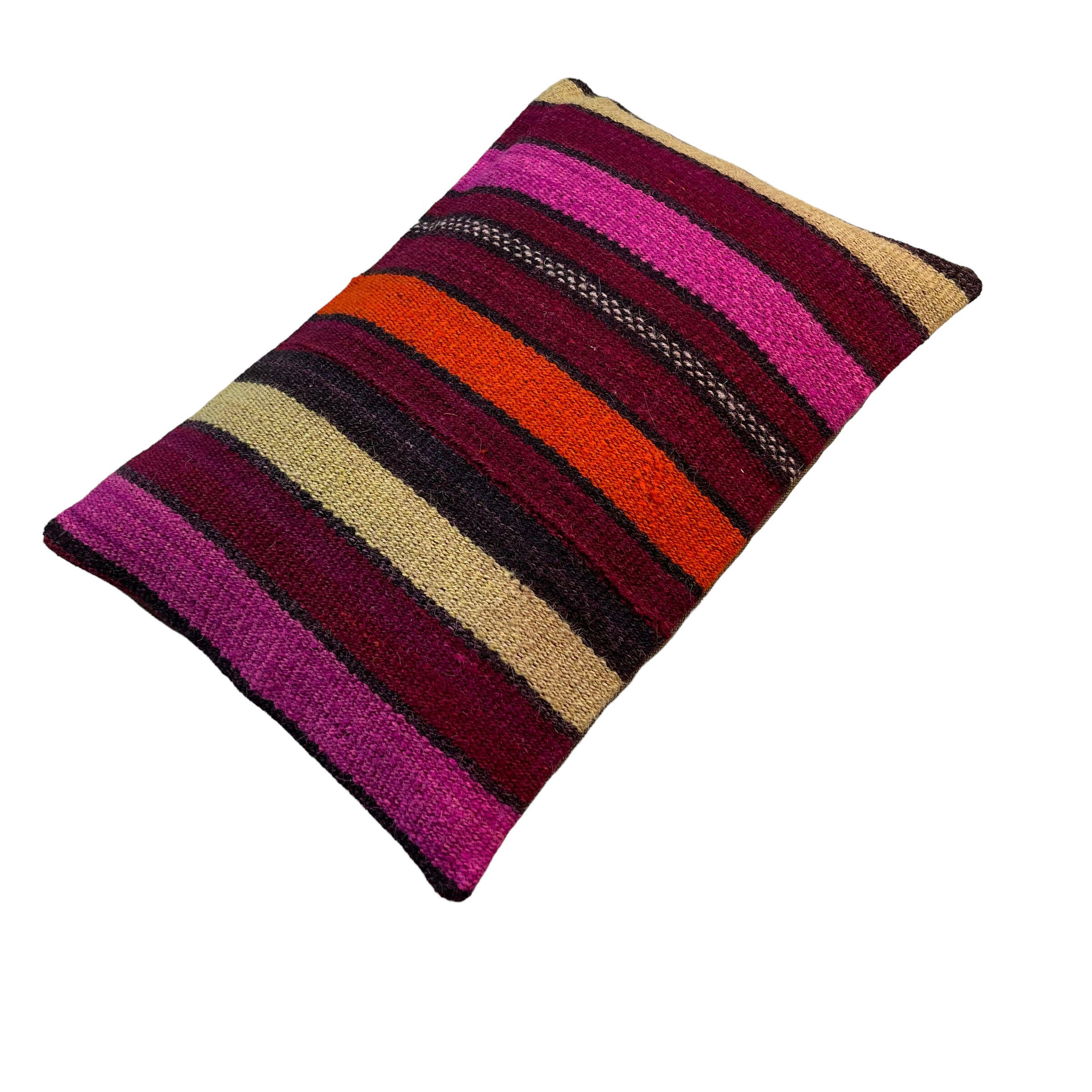 Vintage turkish kilim cushion cover, 30 x 50 cm